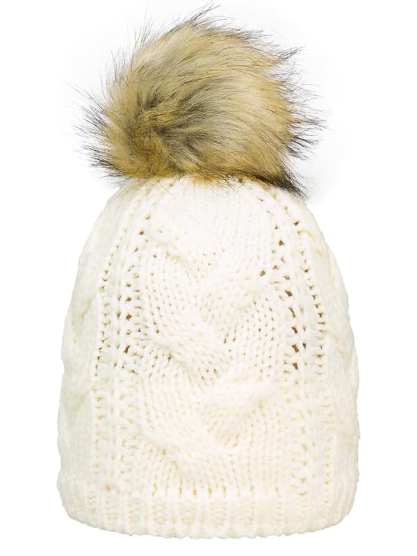 Damhatt med pompom vit Passigatti