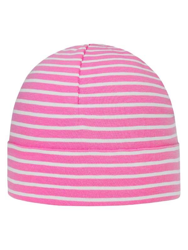 Børnehue stribet pink Döll
