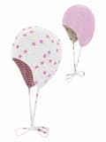 Miniatyrbillede 1 af 4: Pigehue, dobbeltsidet med stjerner, striber, pink Döll