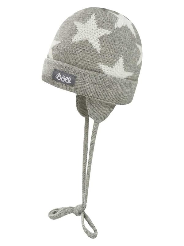 Babyhue, grå, stjerner, Döll