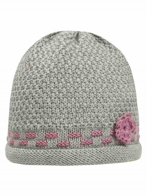 Flickahatt, grå, blomma, Döll