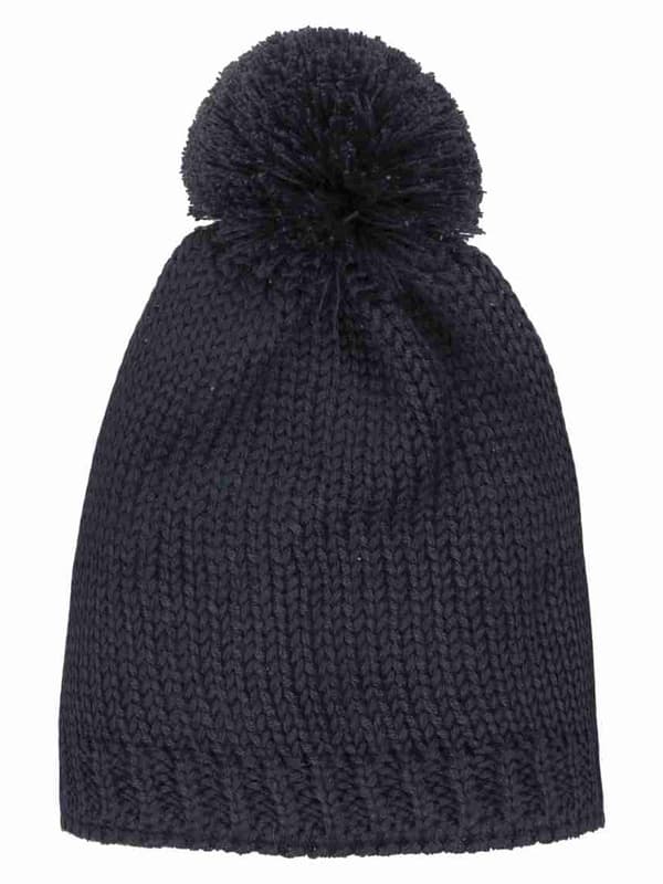 Pojkmössa, marinblå med pompom Döll