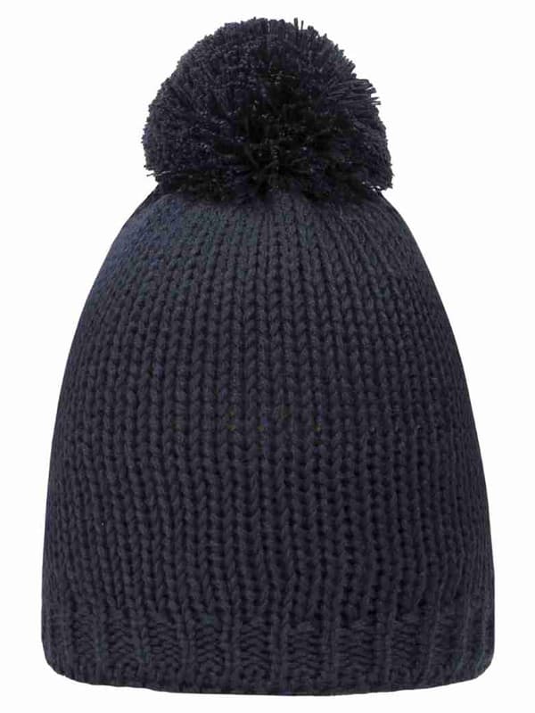 Pojkmössa, marinblå med pompom Döll