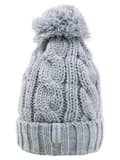Miniatyrbild 2 av 3: Barnmössa, grå med pompom Döll