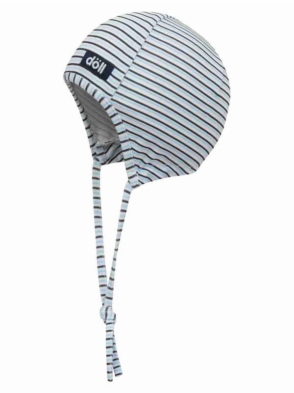 Babyhue, blå og hvid, bundet, striber, Döll