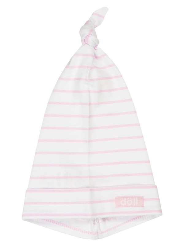 Barnmössa smurfett randig rosa Döll