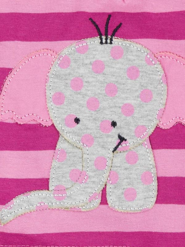 Flickahatt, rosa, ränder, elefant, Döll
