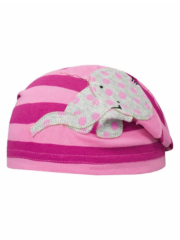 Flickahatt, rosa, ränder, elefant, Döll