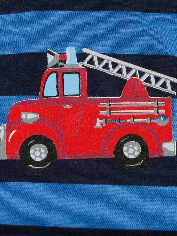 Pojkmössa, blå, ränder, brandkår, Döll