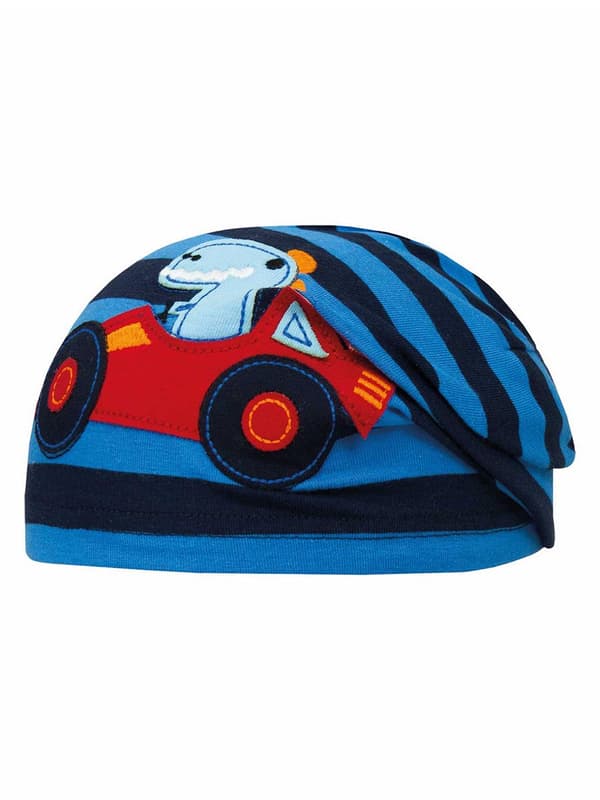 Pojkmössa, blå, ränder, bil, Döll