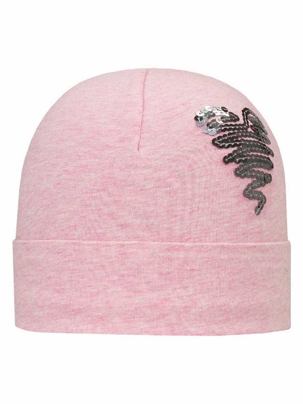 Tytön hattu, pinkki, paljetein koristeltu, Döll
