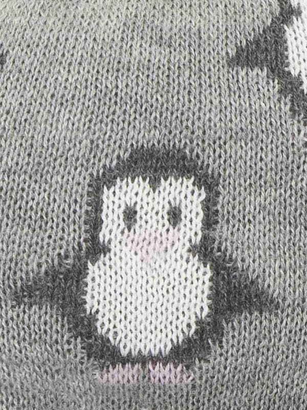 Flickahatt, grå, pingviner, Döll