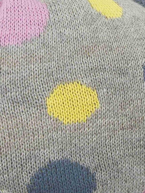 Tyttöjen hattu, harmaa, pilkullinen, Döll