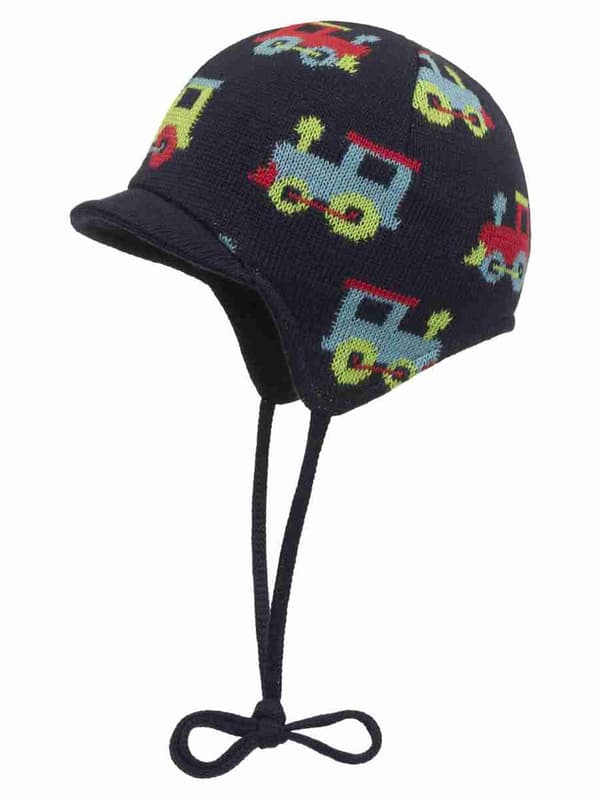 Drengehue, marineblå, choo choo, Döll
