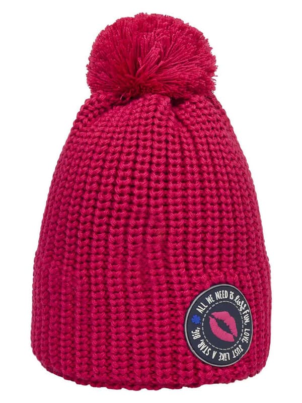 Barnens rosa mössa med pompom Döll
