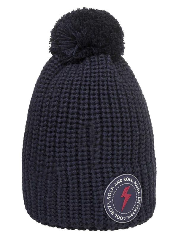 Barnens blå mössa med pompom Döll