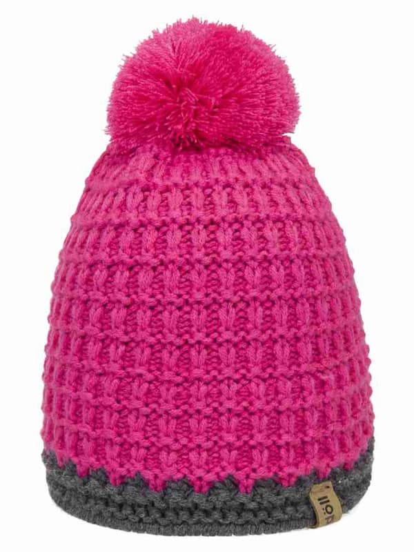 Rosa flickmössa med pompom Döll