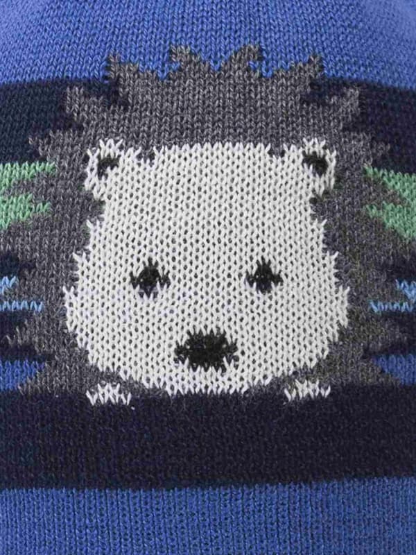 Pojkmössa med pompom, blå, igelkott, Döll