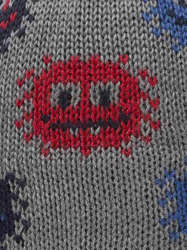 Pojkmössa med pompom, grå, varelser, Döll