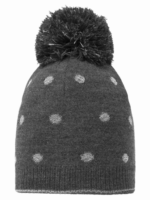 Flickahatt, grå, prickar, Döll
