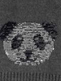 Miniatyrbild 3 av 3: Flickahatt, grå, panda, dubbelsidiga paljetter, Döll