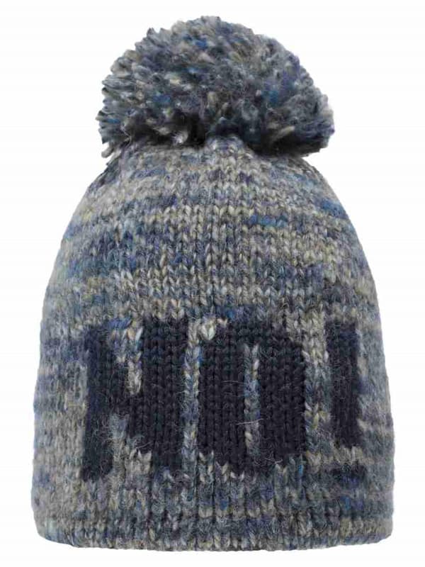 Pojkmössa med pompom, grå och blå, Nej!, Döll