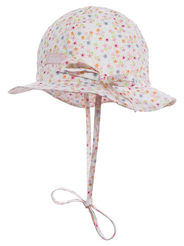 Lysepink blomsterhat med pigemotiv fra Döll