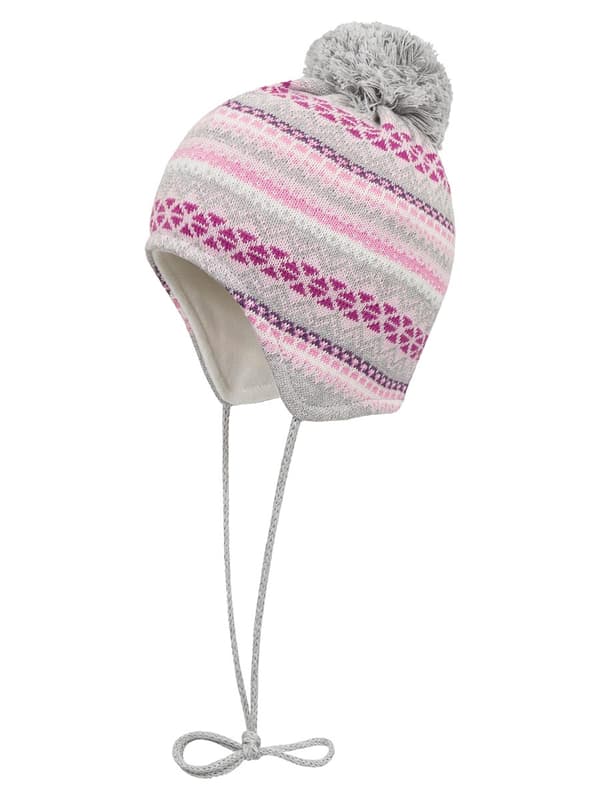 Barnmössa knuten med pompom Döll