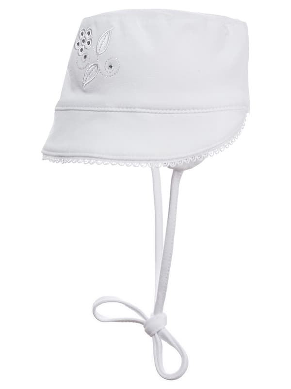 Vit jerseyhatt med skärm Döll