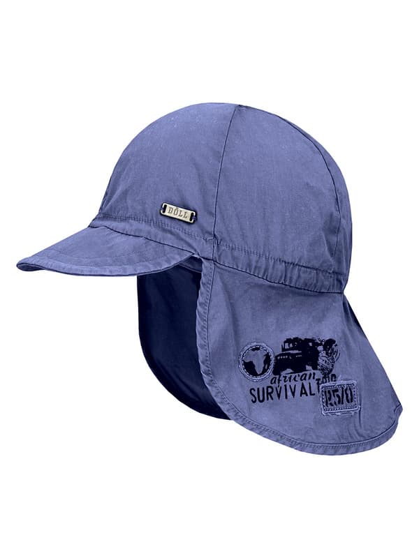 Denim Döll-keps med nackskydd