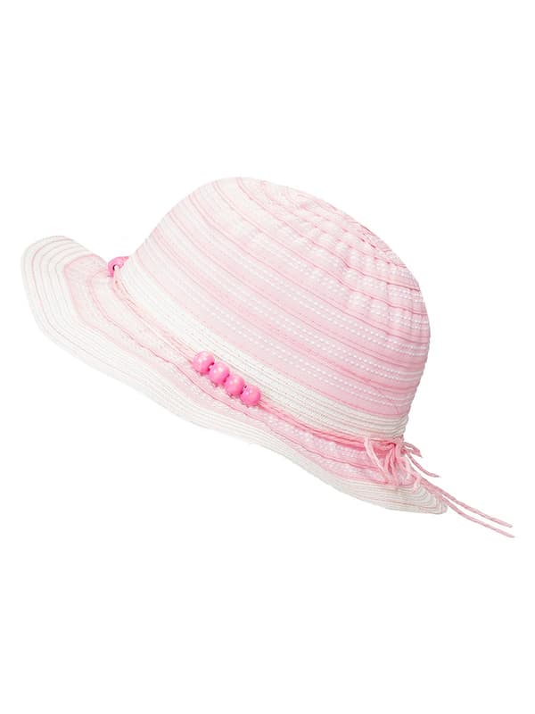 Solhatt med pärlor ljusrosa Döll