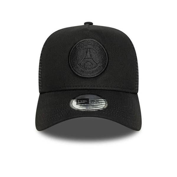 Casque New Era 9FORTY A-Frame Trucker Justerbar Paris Saint-Germain Fotboll Officiel Tonal Svart