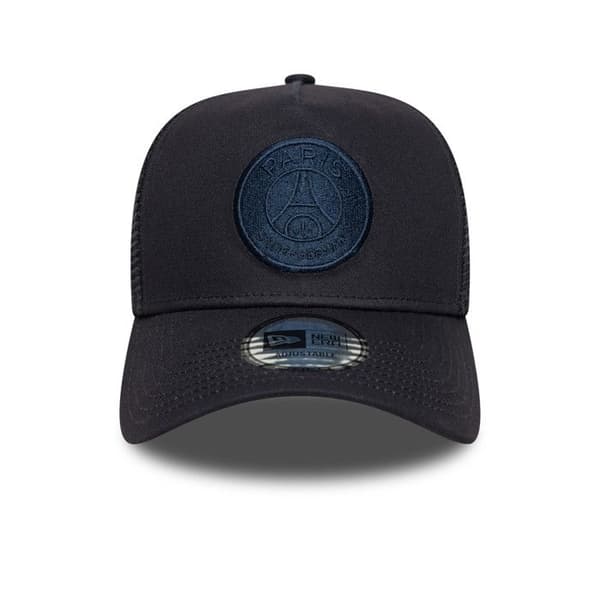 Casquette New Era 9FORTY A-Frame Trucker Justerbar Paris Saint-Germain Fotboll Officiell Tonal Mörkblå