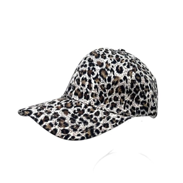 100% cotton leopard print cap