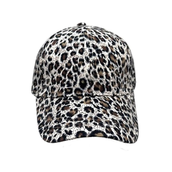 100% cotton leopard print cap