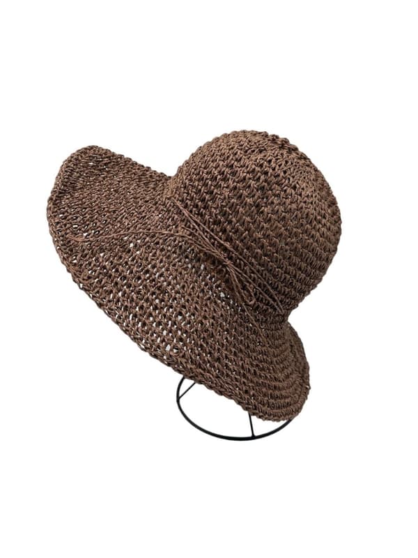 Weaved bucket hat with a small bow - multiple lovely colors