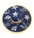 Miniatyrbilde 2 av 5: Navy blue floppy hat with hand painted decorations