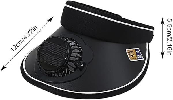 OBOSOE fiskerhat med solcelleblæser - UV50+ beskyttelse og 3 hastighedstilstande | USB/Solar opladning | Justerbar udendørs hat