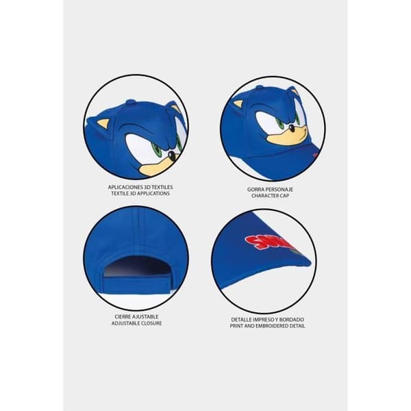 Premium Sonic Barnkeps - DISNEY - Blå - 100% bomull - Sportig mode