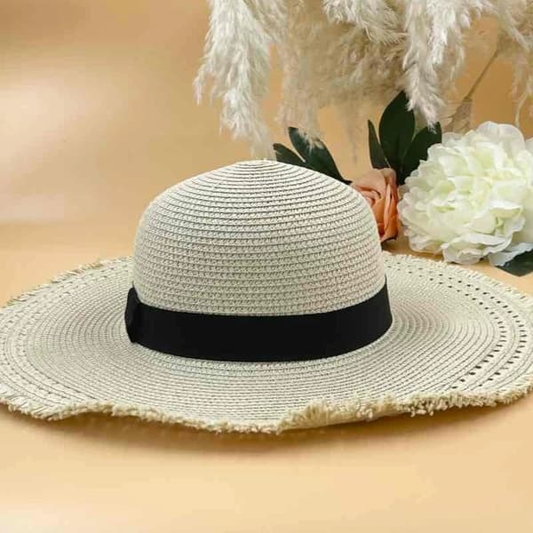 Wide straw hat - several colors