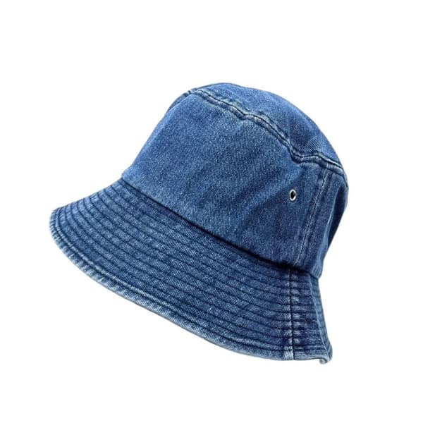 Denim bob-hatt i 100% bomull - 2 färger Ljusblå