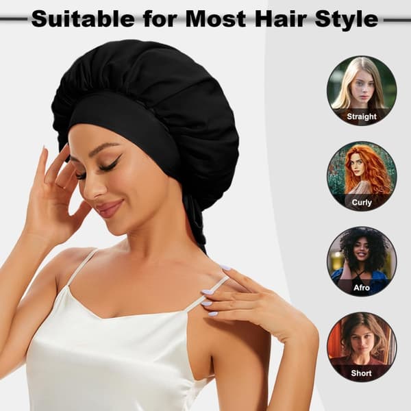Lollanda Women's Night Hat – satiiniset nukkujat, konepelti hiusten suojaamiseen ja uneen