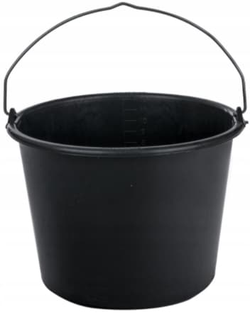 Rakennusämpäri, muovia, 20l, musta