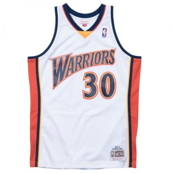 Maillot NBA-swingman Stephen Curry Warriors 2009-10 Hardwood Classics Mitchell &amp; ness Vit XL Svart