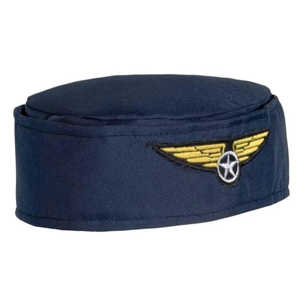 Kostym - Stewardess Hatt - Blandat - Vuxen - Vit