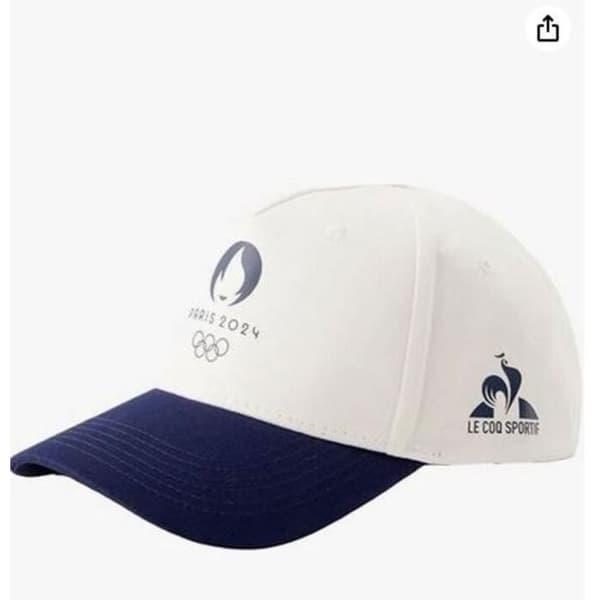 Unisex Keps - Le Coq Sportif - Vit - 100% Bomull - Sportkläder - Paris 2024