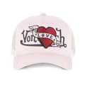 Miniatyrbild 3 av 4: Truckerkeps - VON DUTCH - LOVE - Hjärtformade strass - Vit mesh
