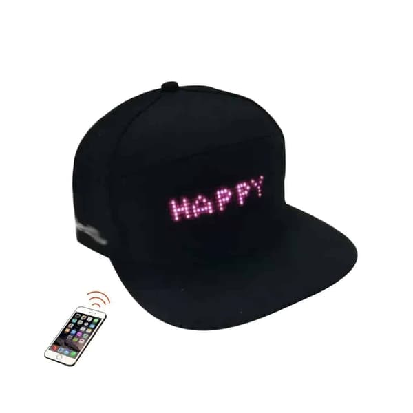 Keps med LED-display - Bluetooth -