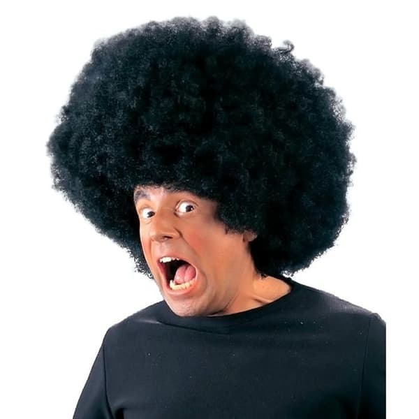 Peruk - Afro - Svart - Vuxen - Inomhus - Blandat - Maxi svart afro peruk