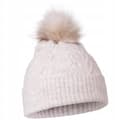 Miniatyrbillede 1 af 2: Vinterhue med pompon til kvinder Elegant Moderigtig Beige Universal MORAJ